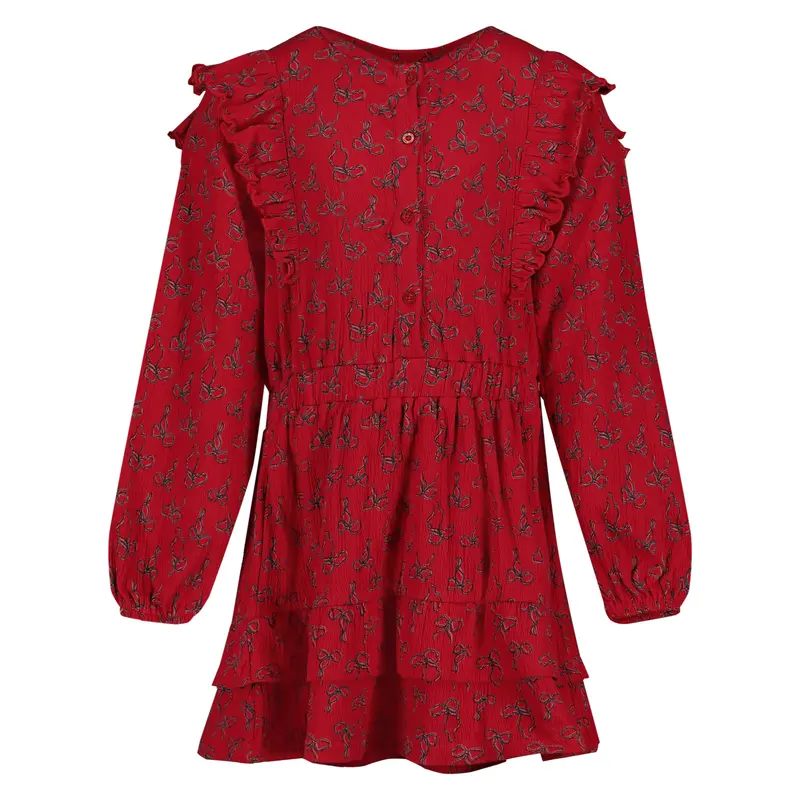 Jurk rood | AOP Red Bow
