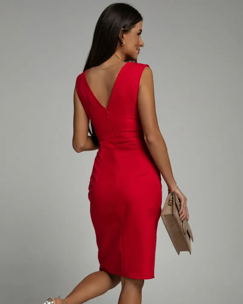 Kaela - Drapiertes, figurformendes Midikleid