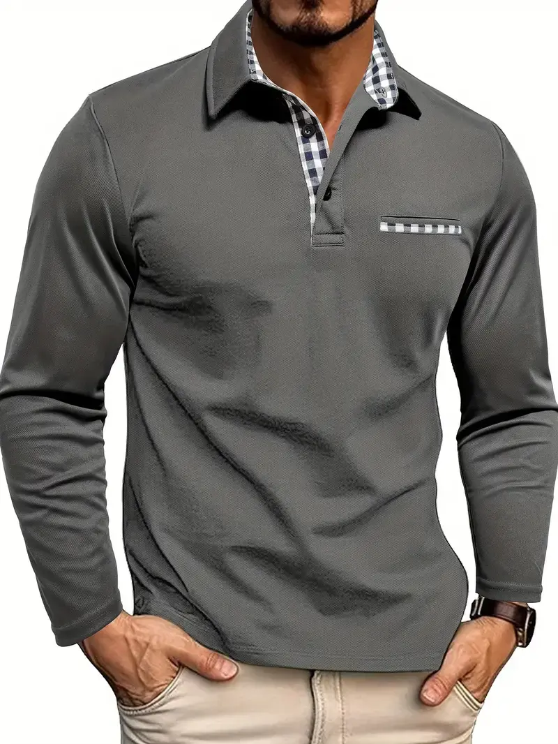 Kai | Lässiges Langarm-Poloshirt