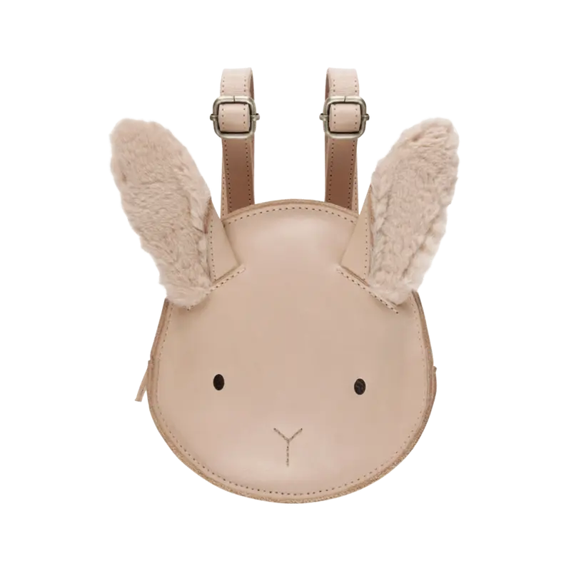 Kapi Exclusive Backpack | Fluffy Bunny | Light Rust Leather