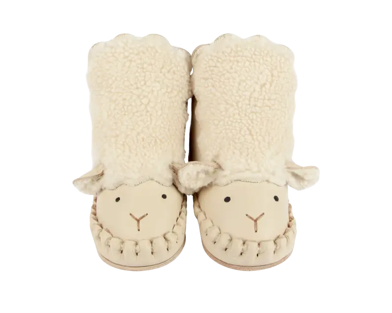 Kapi Exclusive Booties | Lammy | Cream Leather