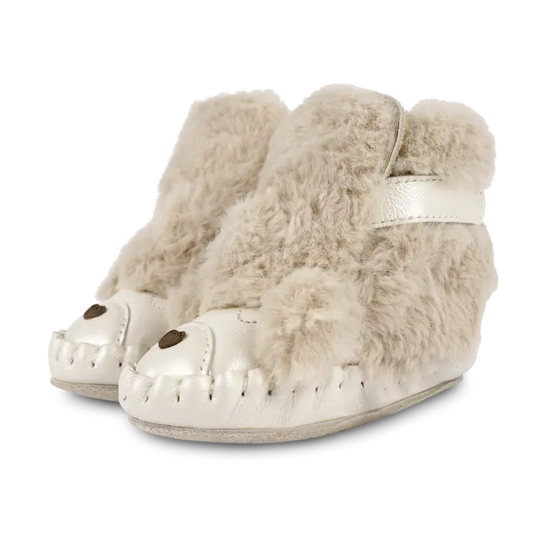 Kapi Exclusive Booties | Poodle | Light Beige Soft Faux Fur