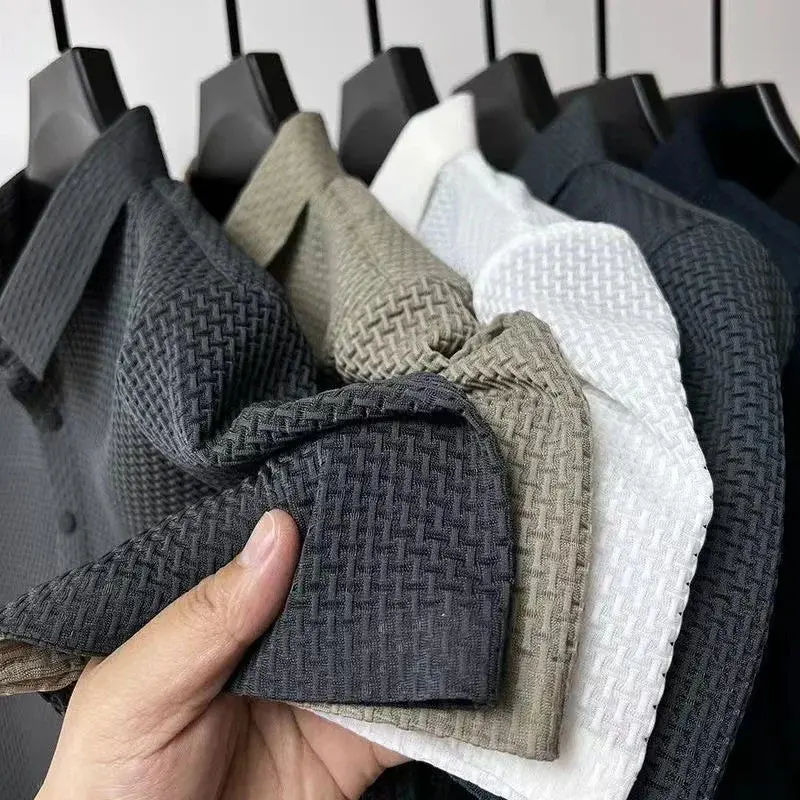 Kasper | Herren Strukturiertes Poloshirt Kurzarm
