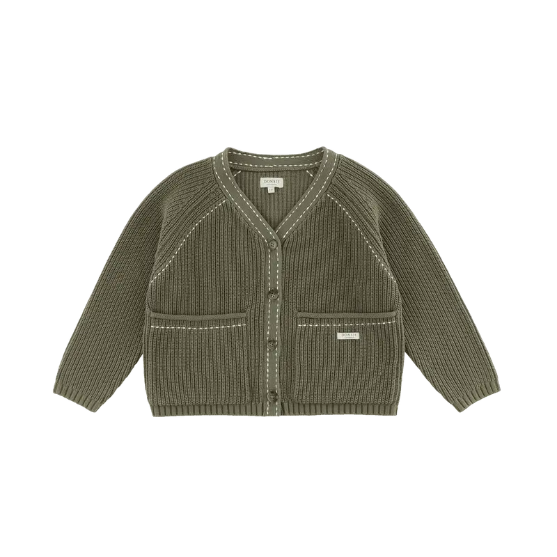 Khalan Cardigan | Stone Green