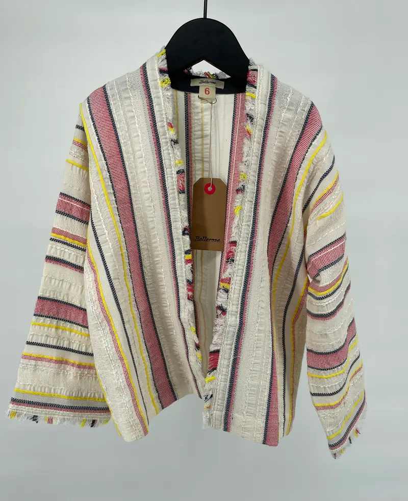 Kimono Jasje Beige Gestreept Maat 116