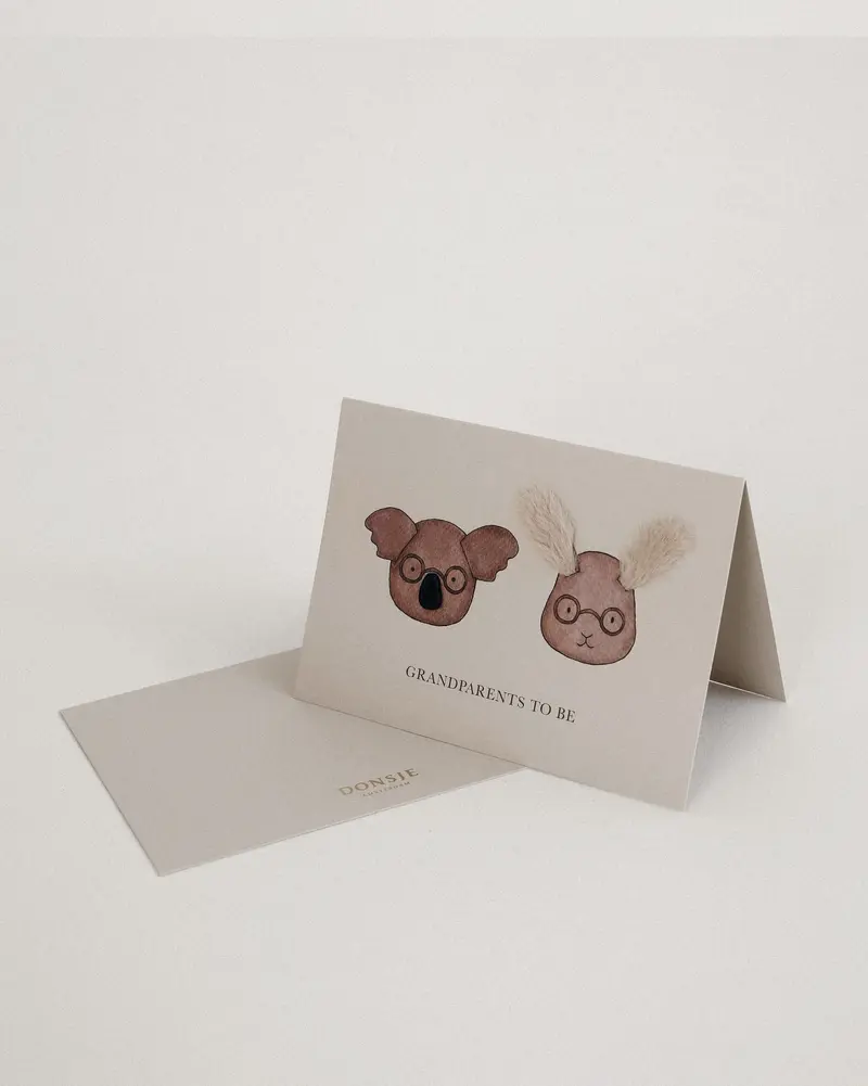 Kio Postcard XL | Grandparents | Navy Nubuck