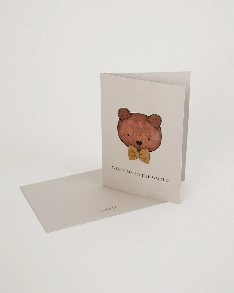 Kio Postcard XL | Welcome | Khaki Nubuck