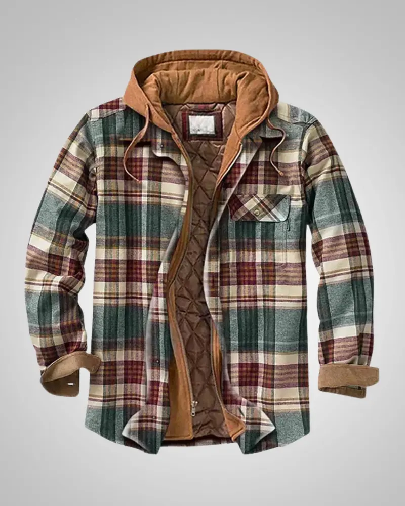 Klaus | Herren Casual Karierte Patchworkjacke