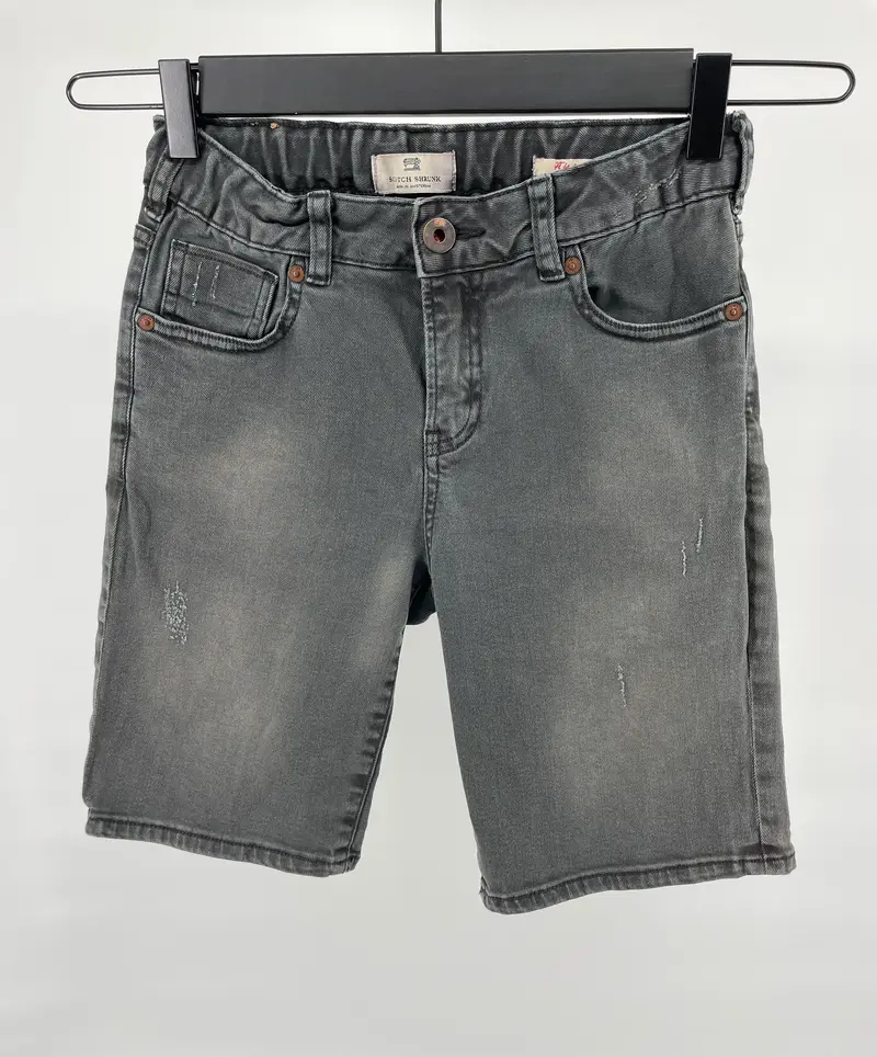 Korte Broek Grijs Denim Maat 140