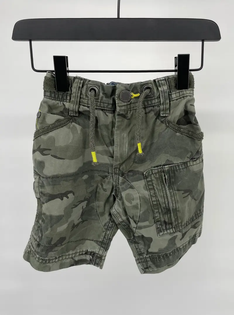 Korte Broek Groen Camouflage Maat 98