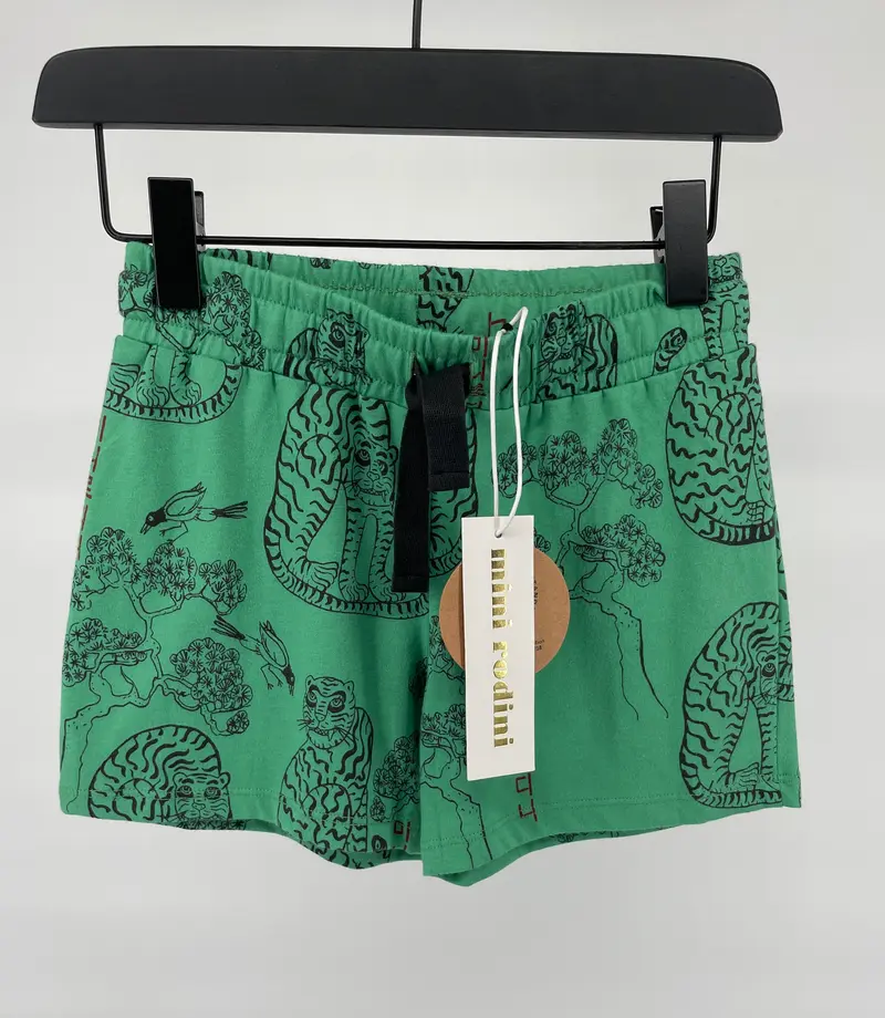 Korte Broek Groen Tijger Print