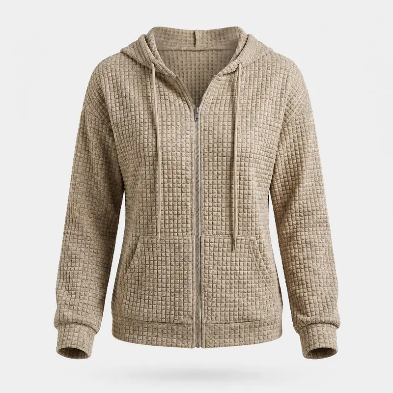 Kristel - Sweatjacke mit wabenartigem Muster