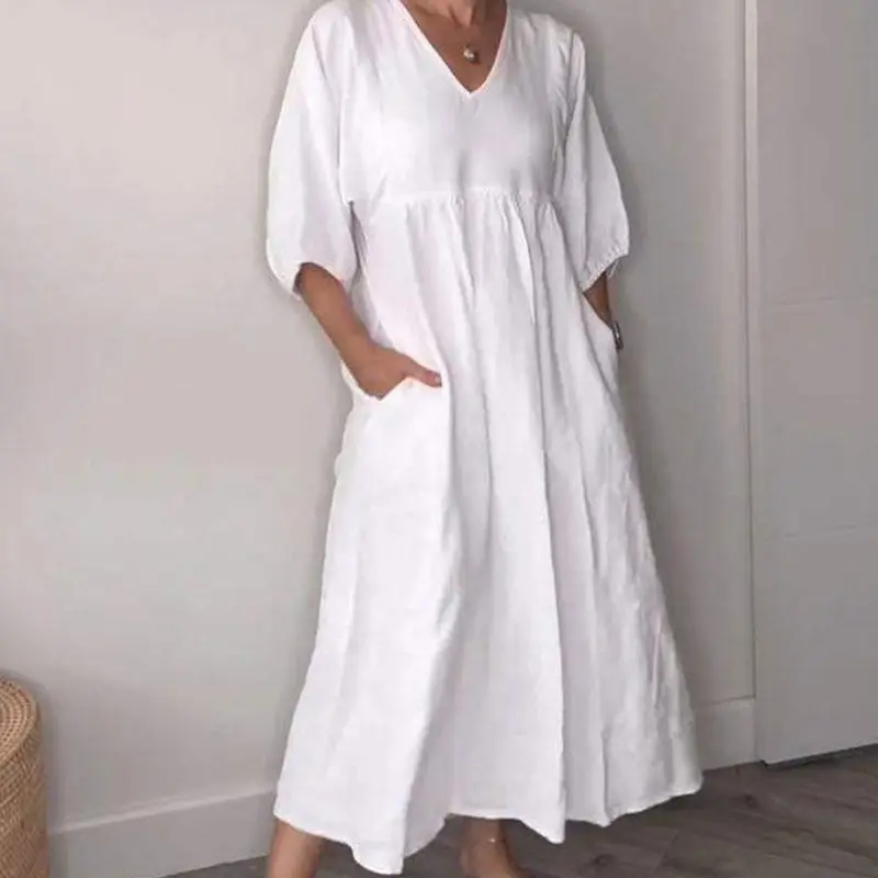 Kyra | Bequemes Kleid mit V-Ausschnitt