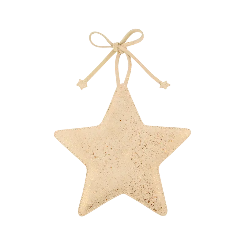 Lappy Cradle Hanger | Star | Cream Metallic Suede