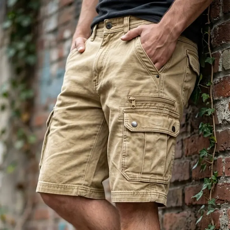 Lars | Funktionale Denim-Cargo-Shorts