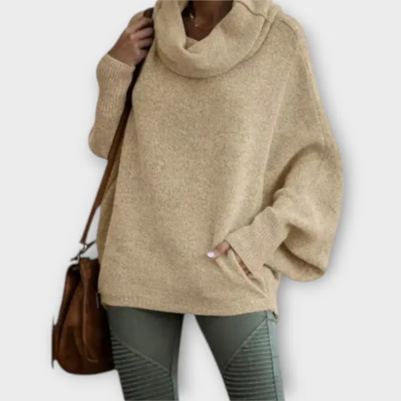 Lea | Eleganter Strickpullover für Damen in Schildpatt