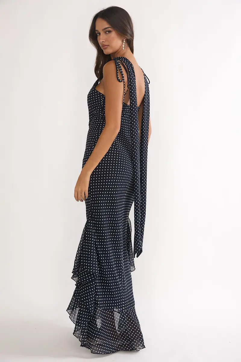 Lea | Maxikleid Damen navy stilvoll & modisch