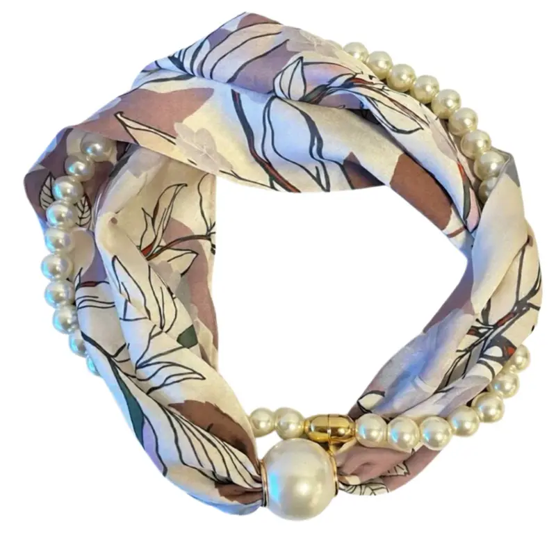 Leaf parel sjaaltje met ketting Kim