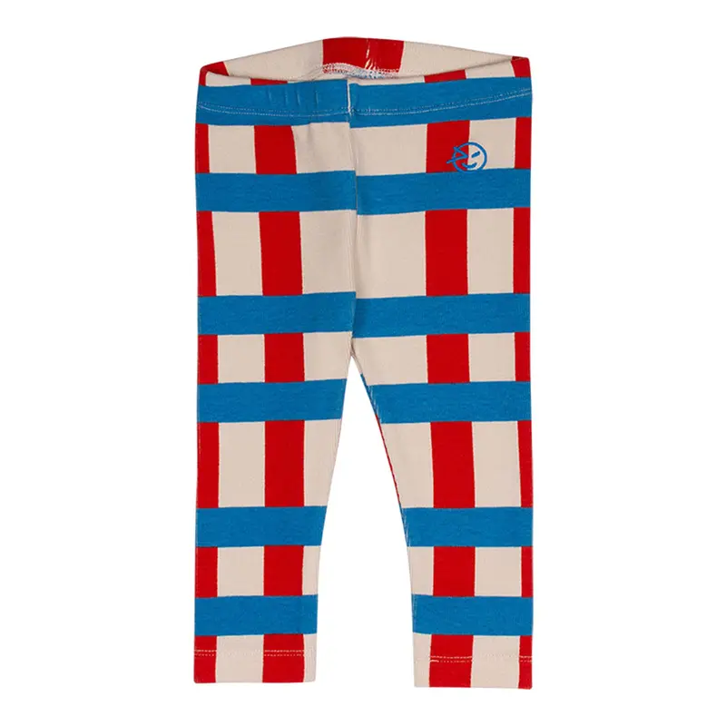 Legging Big Check Mini Pillar Red Turquoise