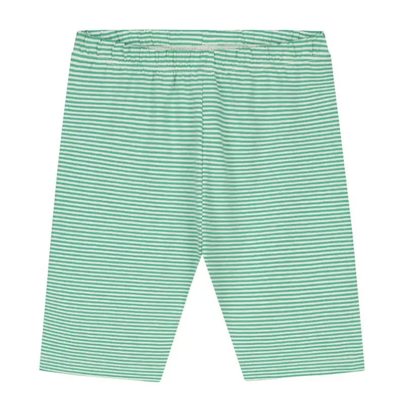Legging Biker Short Bright Green Off White