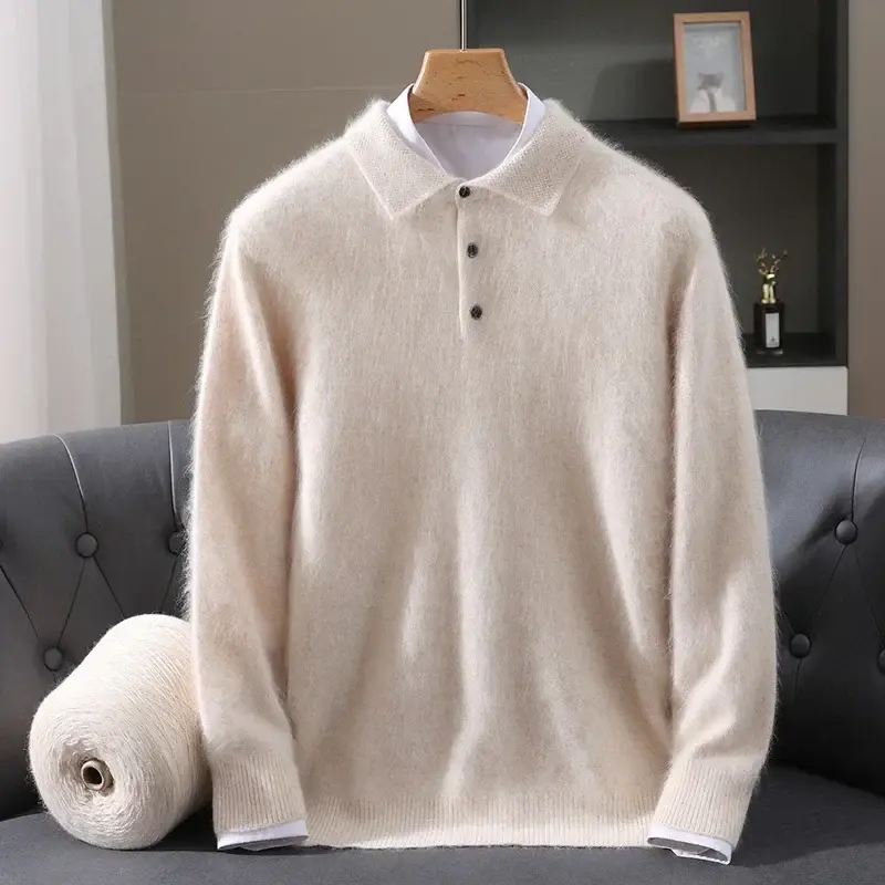 Leighton Cashmere Polo Sweater