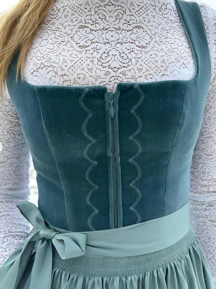 Lena | Damen Dirndl Oktoberfest Midi-Kleid