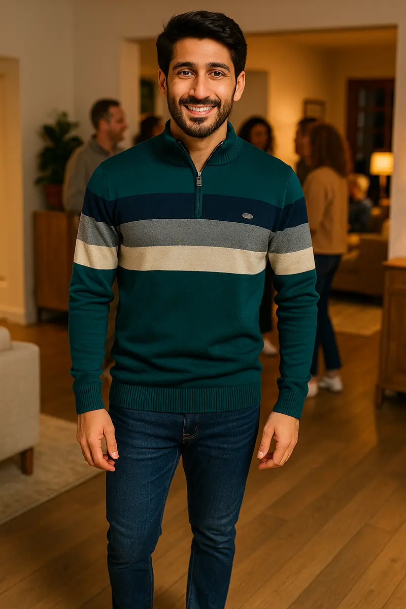 LENNOX – Warmer Strickpullover mit Reißverschluss für den Winter