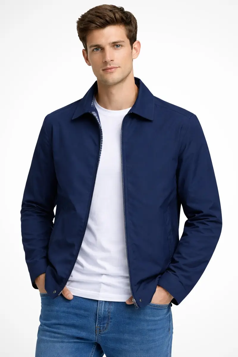 Leon | Herren Klassische Harrington Jacke