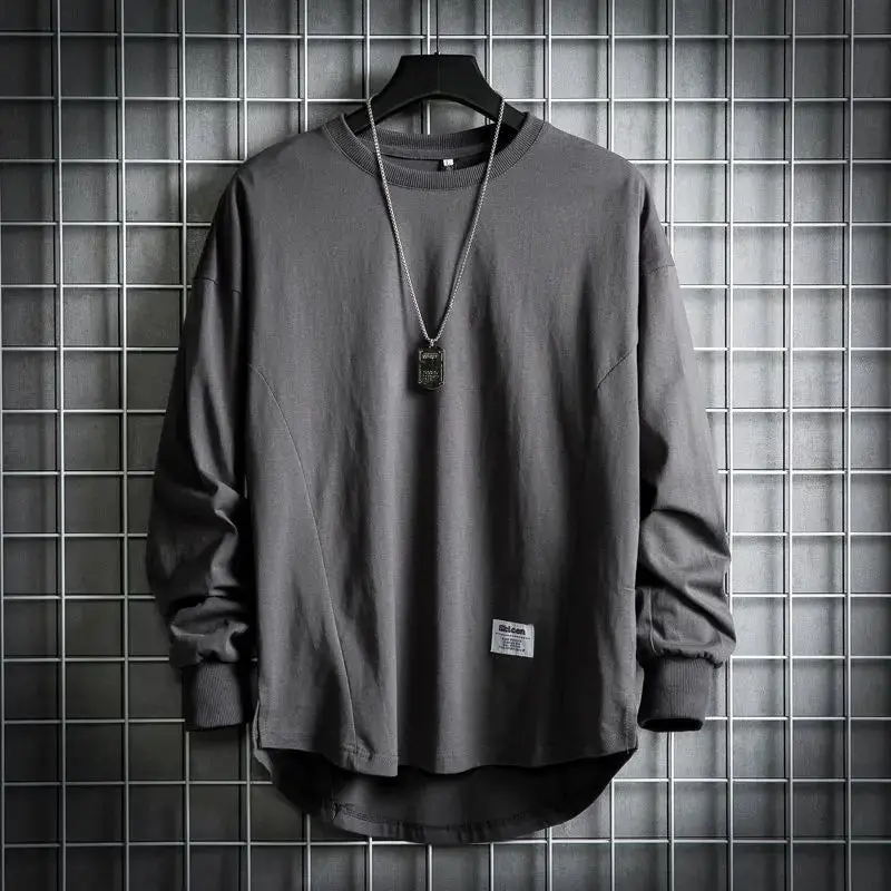Leon | Herren Oversized Longsleeve Rundhals Langarm Basic