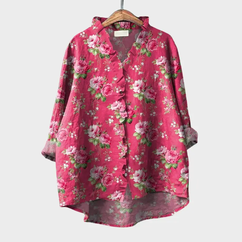 Leona | Oversized Leinen-Bluse
