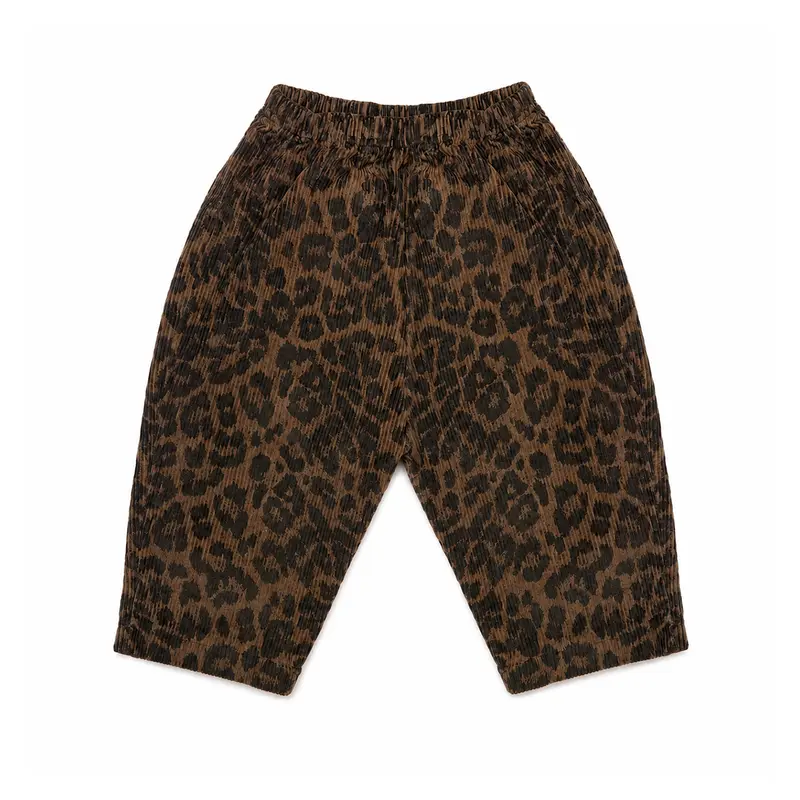 Leopard Corduroy Pants Brown