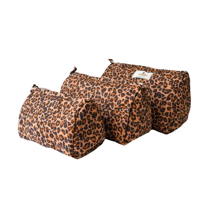 Leopard Print Toiletry Bag Set