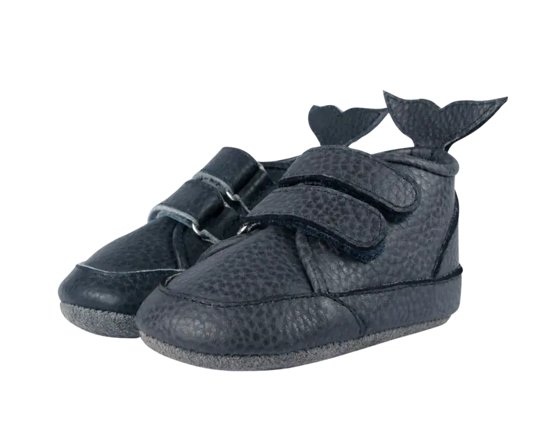 Levin Sneakers | Petrol Grain Leather