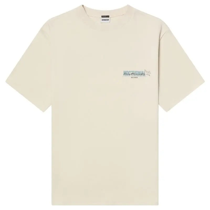 Lichtbeige backprint t-shirt Comfy Owl