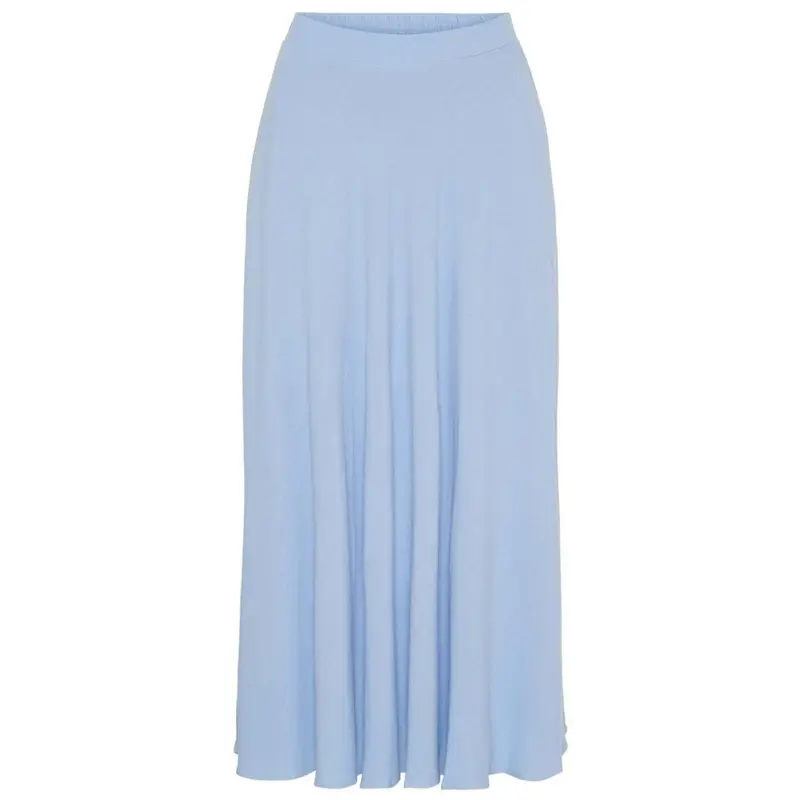 Lichtblauwe linnen rok Pearl Wide