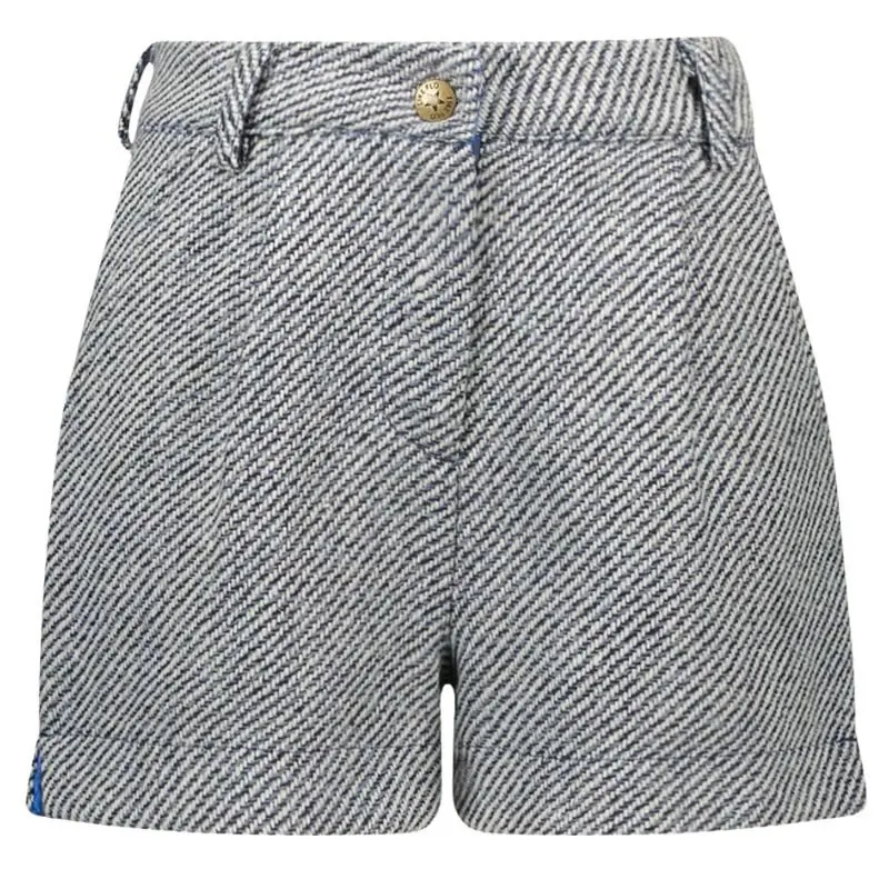 Lichtblauwe plooien short Febe
