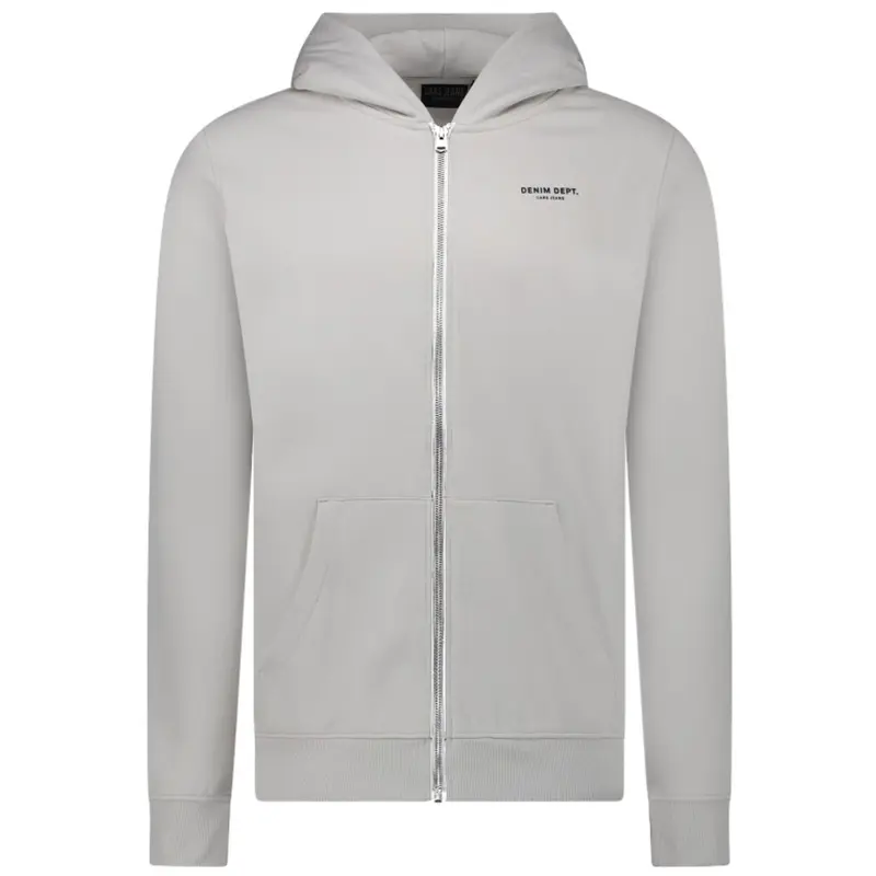 Lichtgrijs hood zip vest Yutto