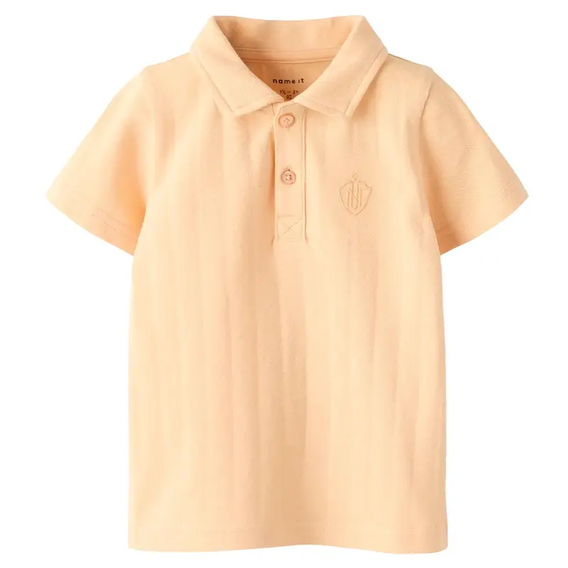 Lichtoranje regular fit polo Fen