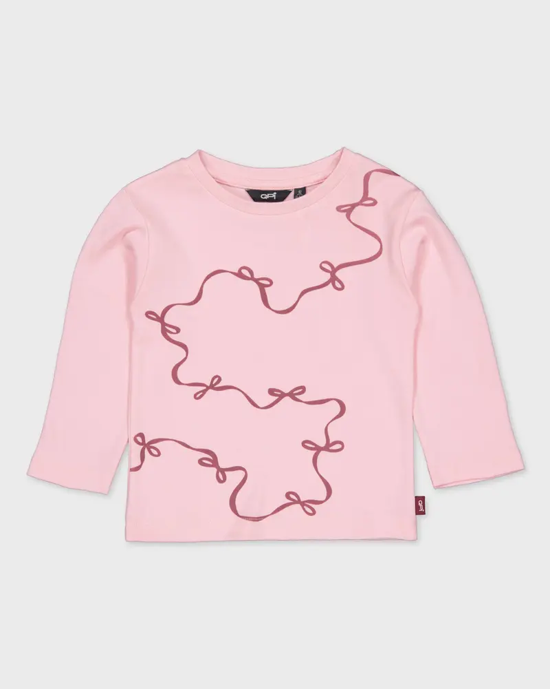 Lichtroze shirt met sierlijn | Candy Pink