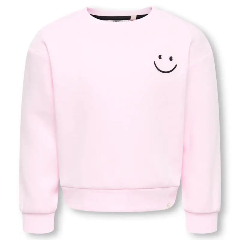 Lichtroze Smiley boxy sweater Sophia