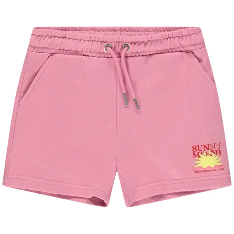 Lichtroze sweatstof short Sanny