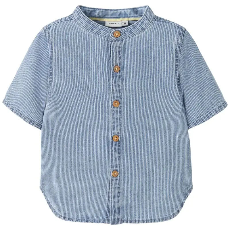 Light Blue Denim gestreept shirt Hans
