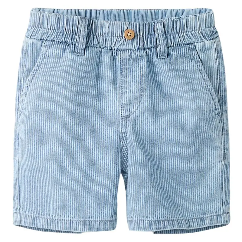 Light Blue Denim jog stripe denim short Ryan
