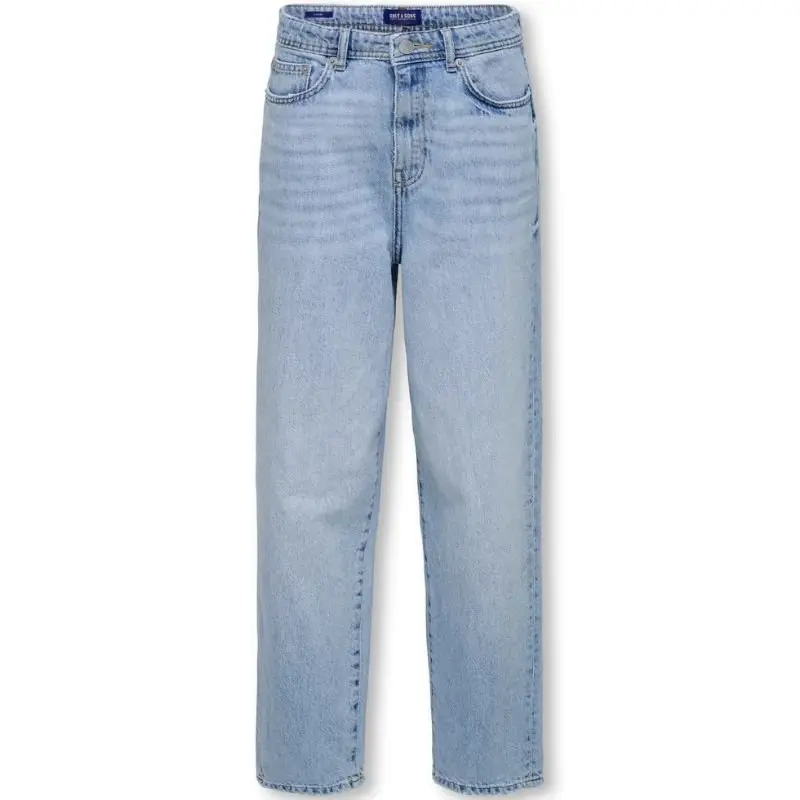 Light Blue Denim loose jeans Fade