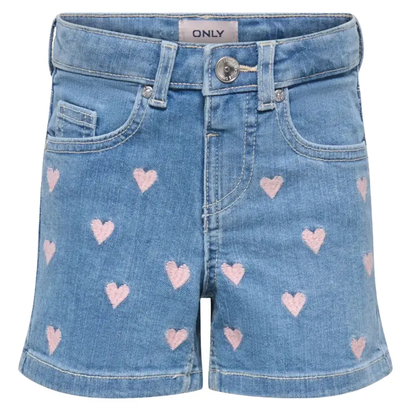 Light Blue Denim regular fit short Juicy Heart