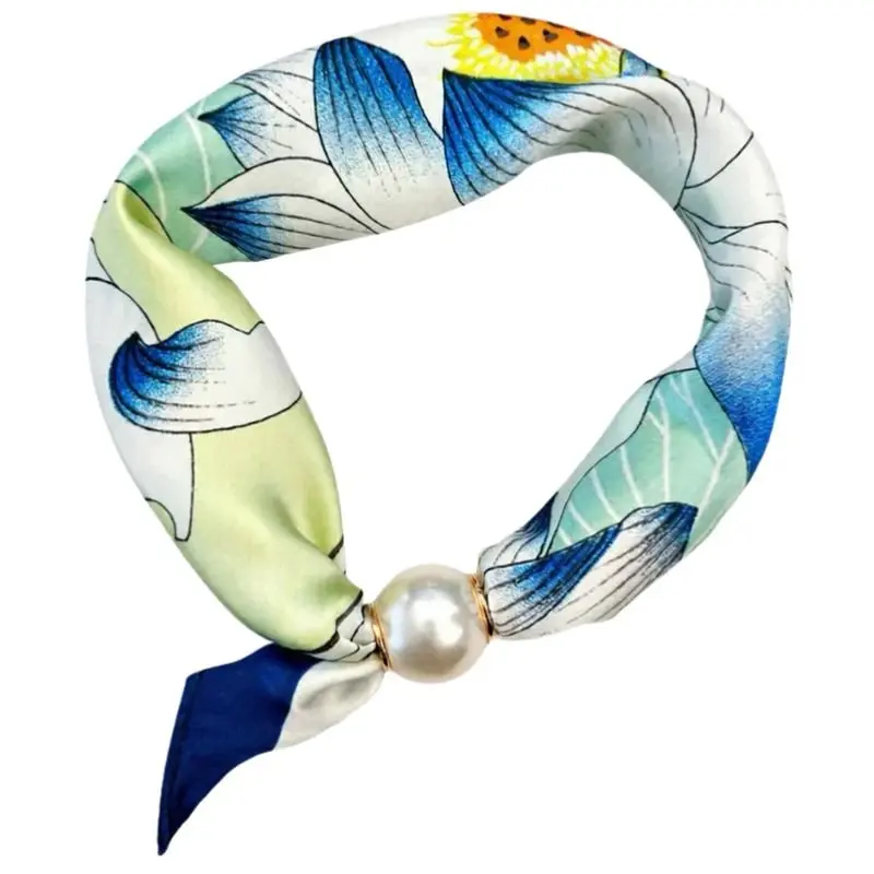 Light green-blue parel sjaaltje Chloe