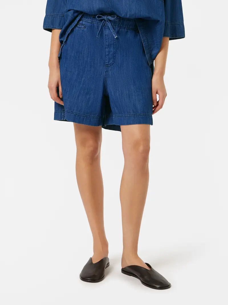 Lightweight Denim Utility Short | Washed Indigo