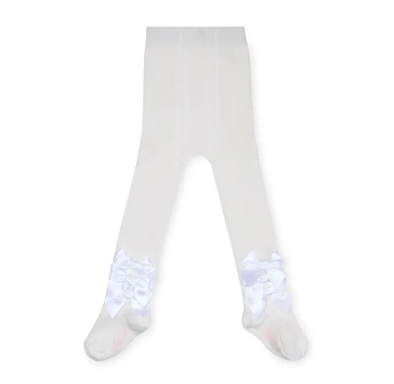 Little A - Divine bow tights white