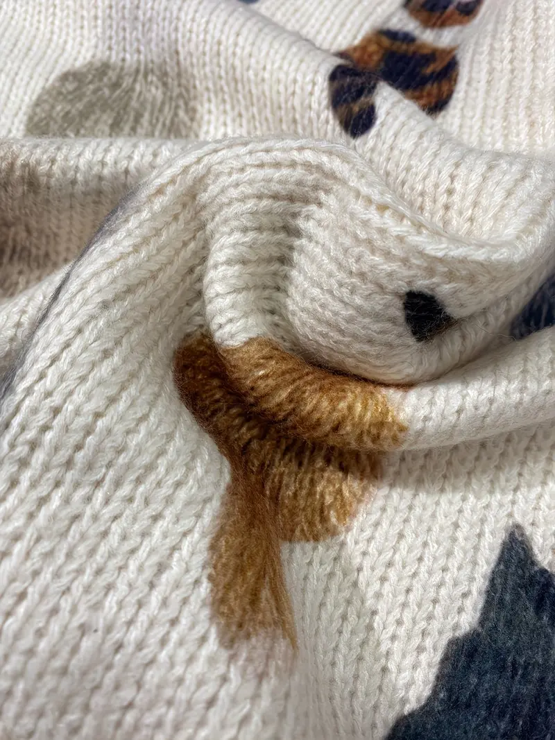 Ljubinka – Strick Jacke Mit Katzen Motiv