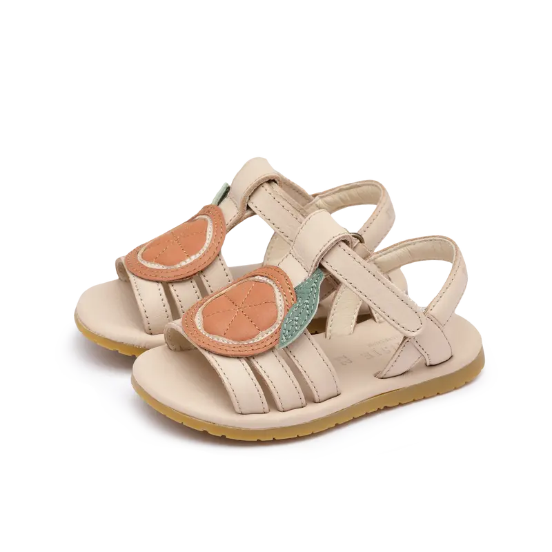 Lodie Sandals | Arancia | Cream Leather
